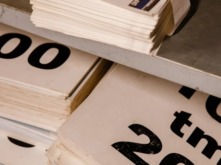 Gesorteerde startnummers klaar voor uitgifte
