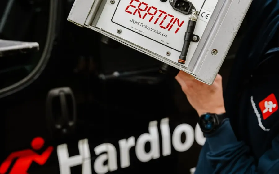 Close-up van Eraton wedstrijdklokbediening