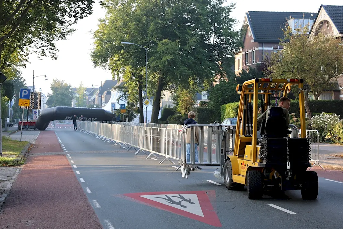 Eventtenten en materiaal bij een hardloopevenement